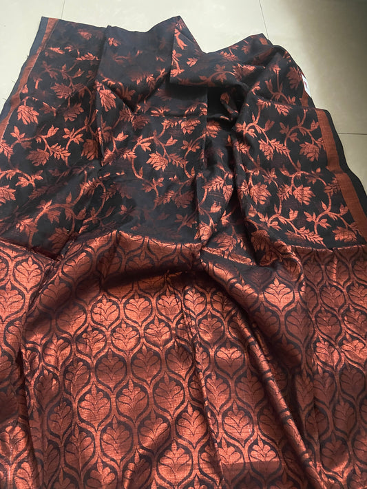 Jamdani - Black and Copper