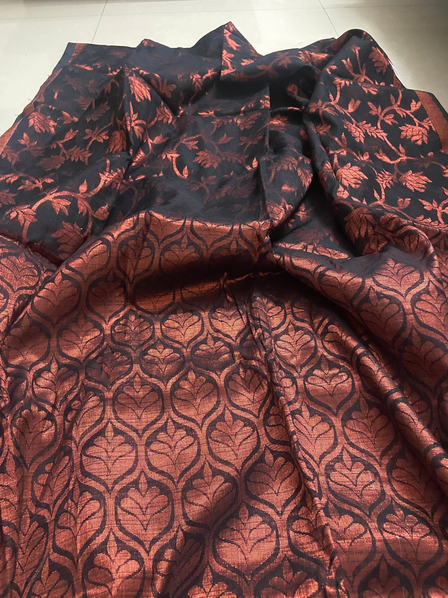 Jamdani - Black and Copper