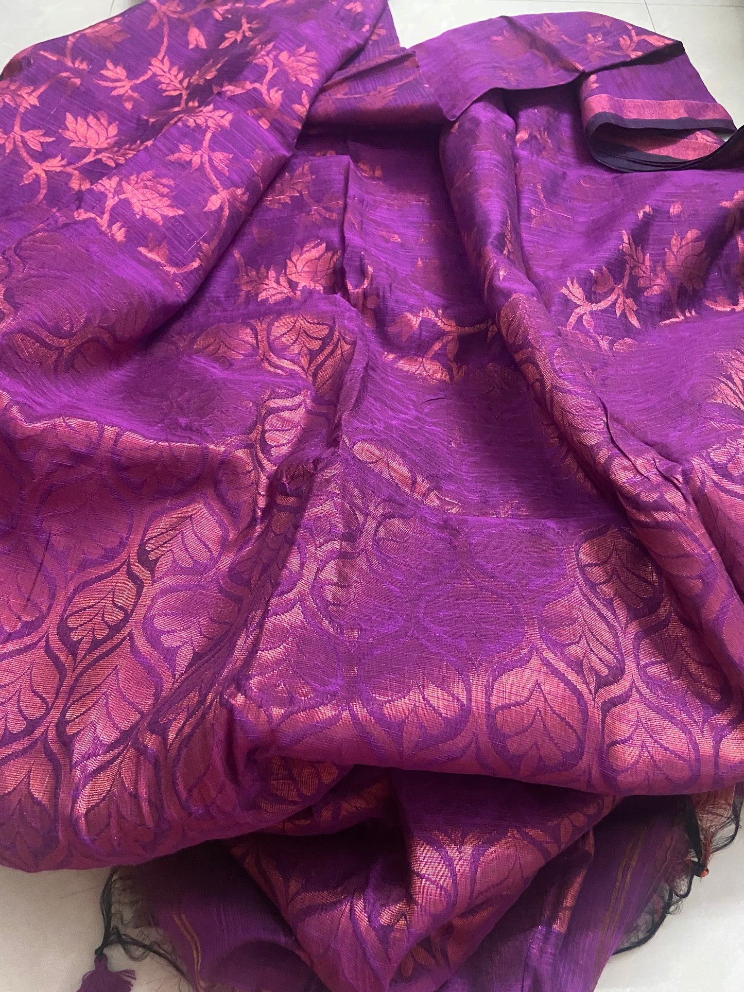 Jamdani - Pink and Orange