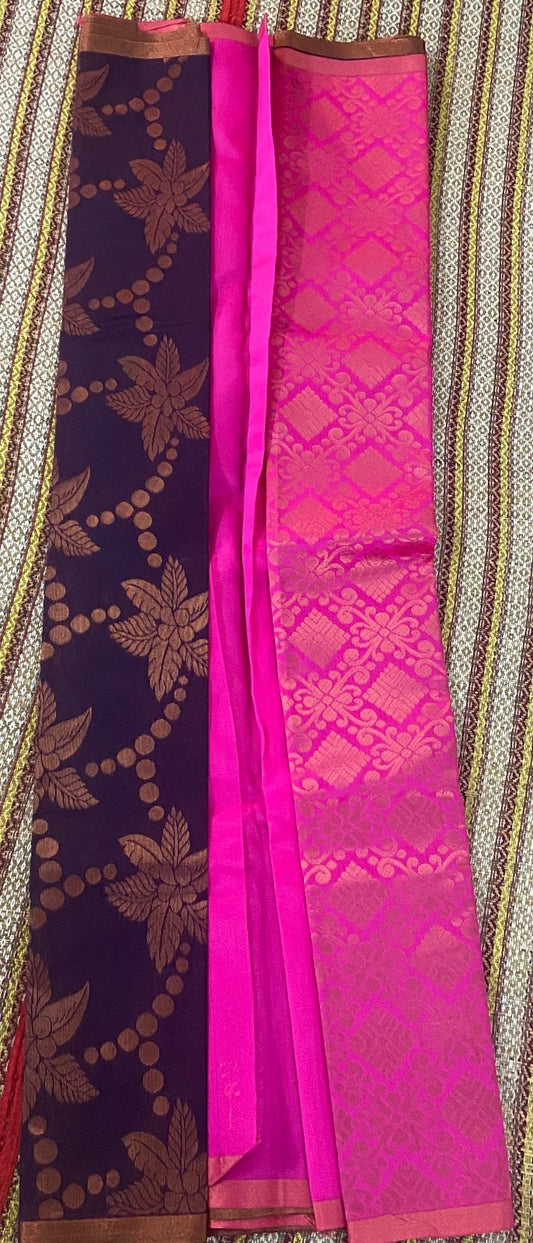 Silk Cotton - Purple and Pink