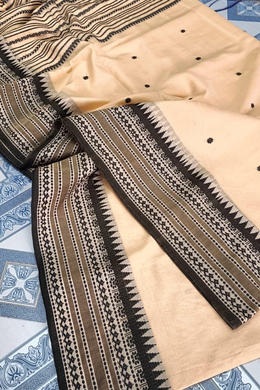 (Copy) Khadi Cotton Designer - Black and Grey