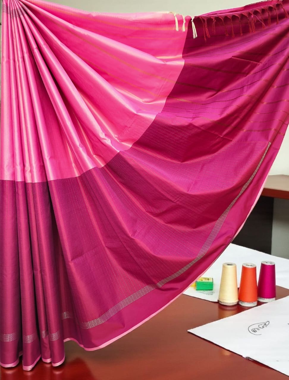 Tri Colored Silk - Pink