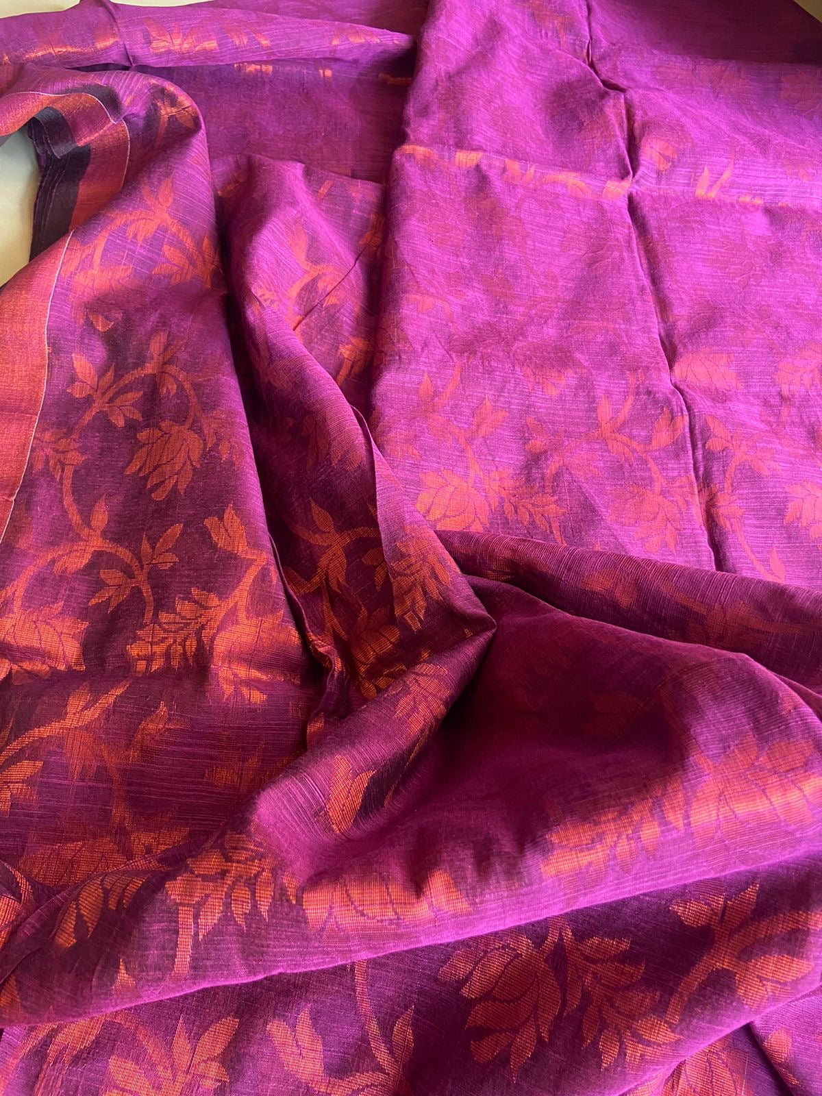 Jamdani - Pink and Orange
