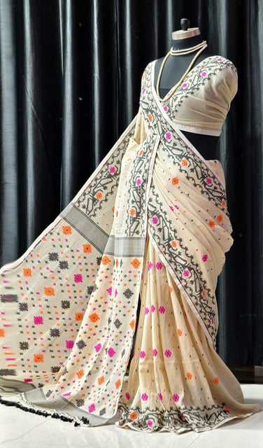 Jamdani - Beige Multicolor