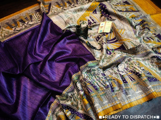 Ghicha Tussar - Purple