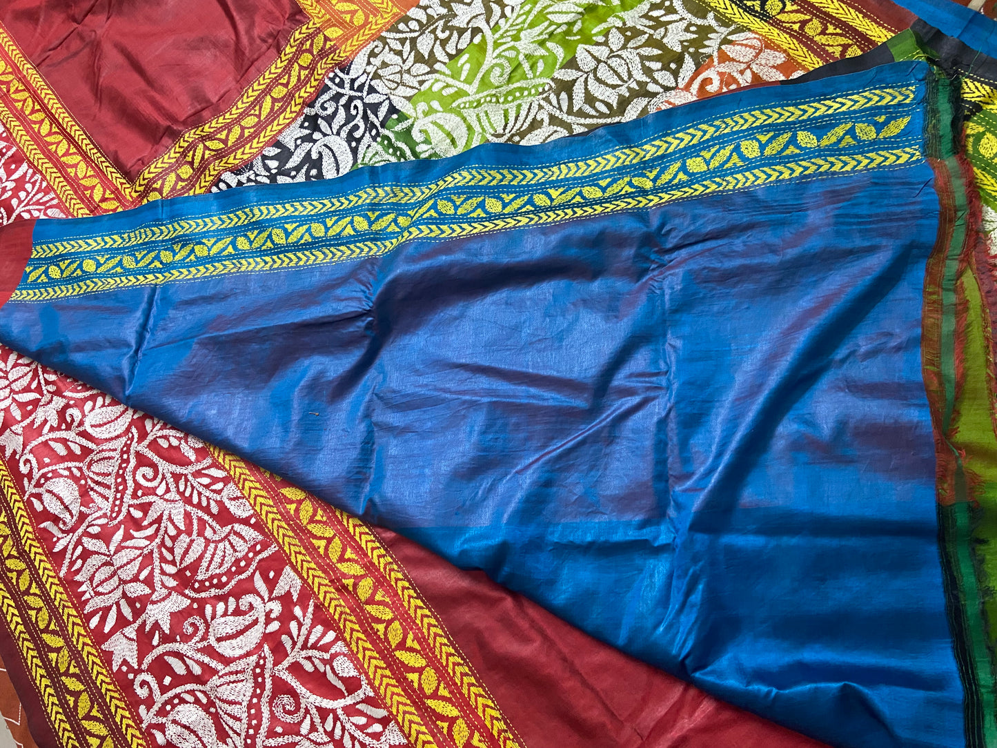 Pure Silk Kantha - Multi