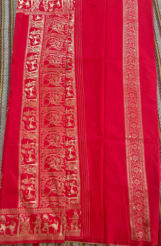 Pure Silk Baluchari - Red