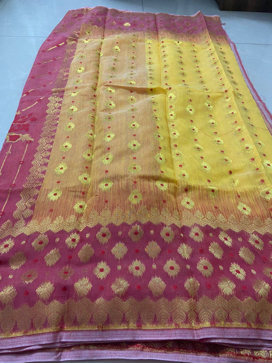 Jamdani Benarasi - Yellow