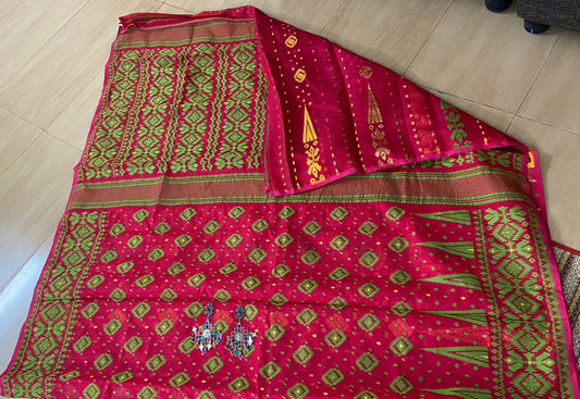 Jamdani - Red and Green