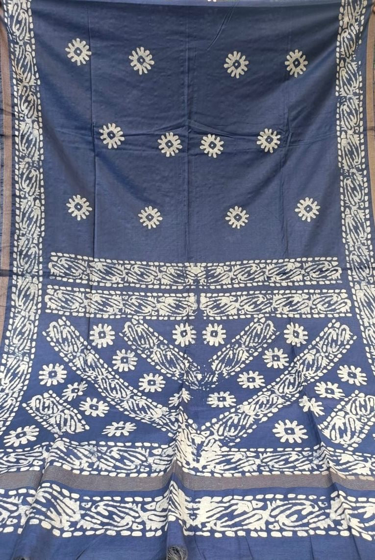 Linen - Batik - Ice blue