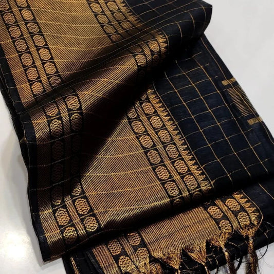 Maheshwari Silk - Black