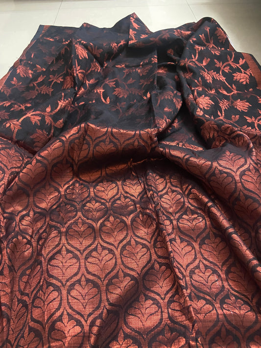 Jamdani - Black and Copper