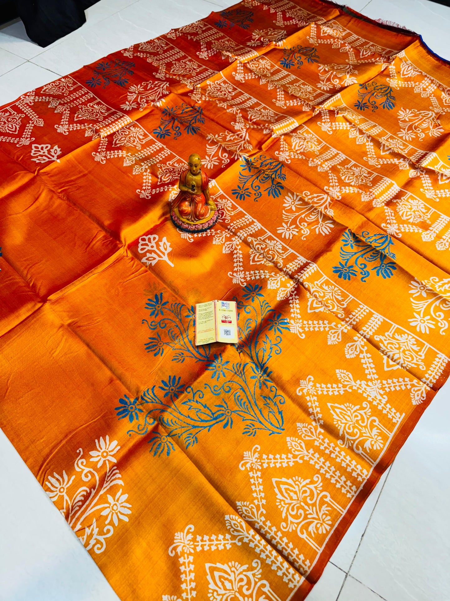 Bishnupuri Silk Handblock - Yellow