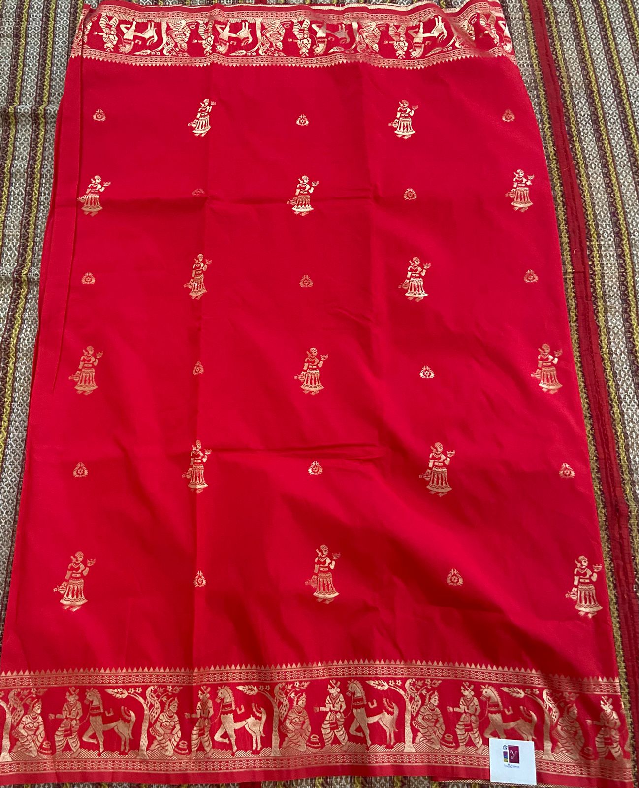 Pure Silk Baluchari - Red