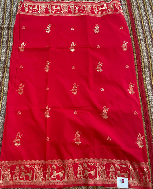 Pure Silk Baluchari - Red