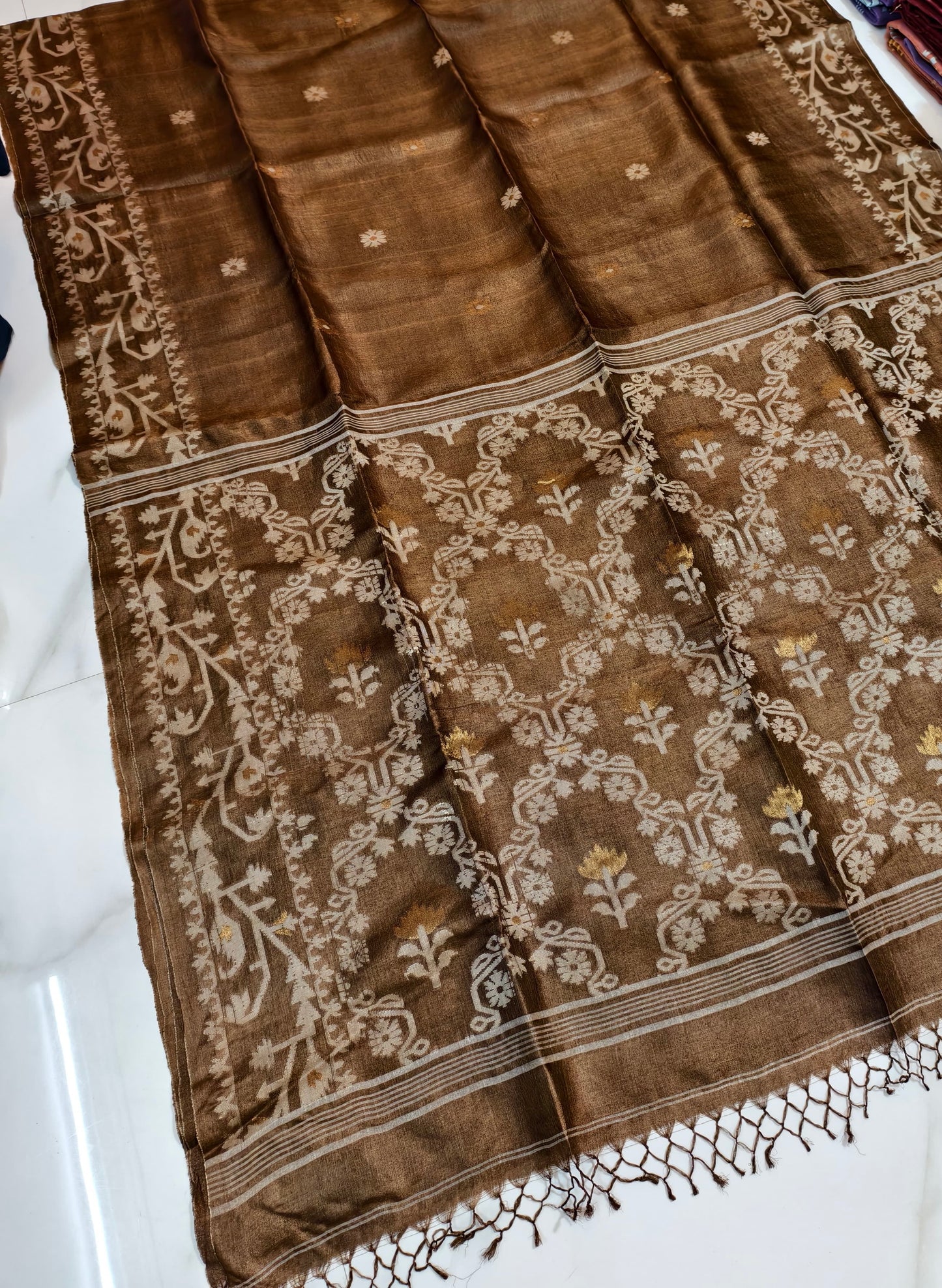 Pure Gachhi Tussar - Brown