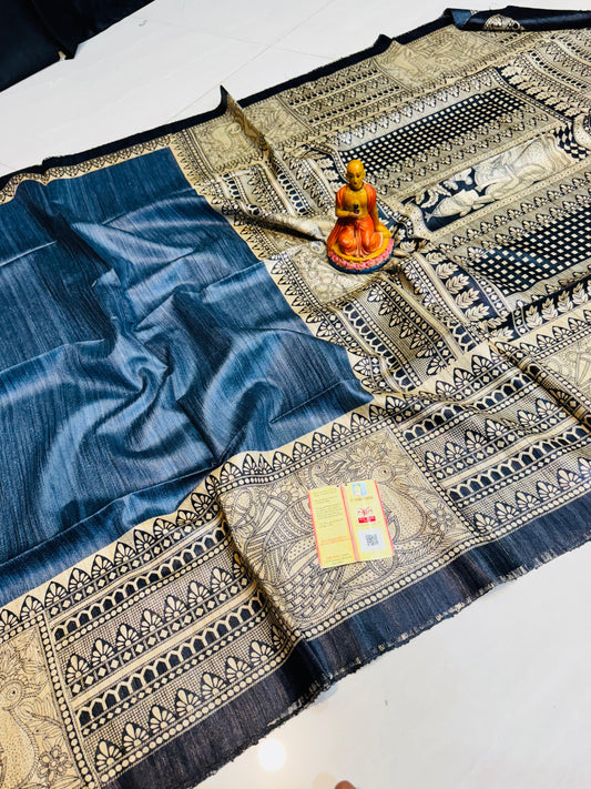 Ghicha Tussar - Grey