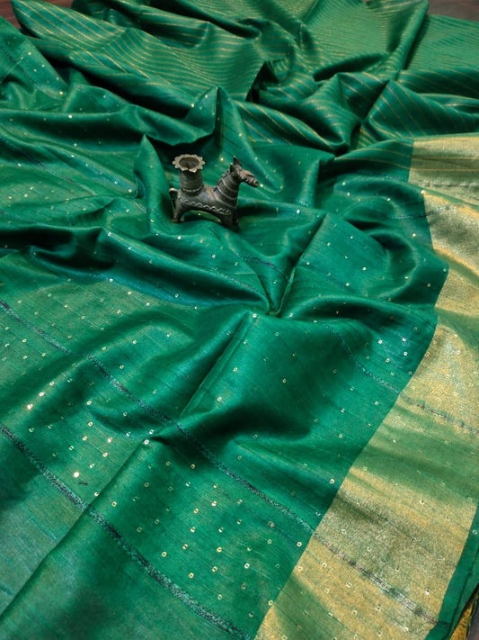 Silk and Sequin - Bottle Green