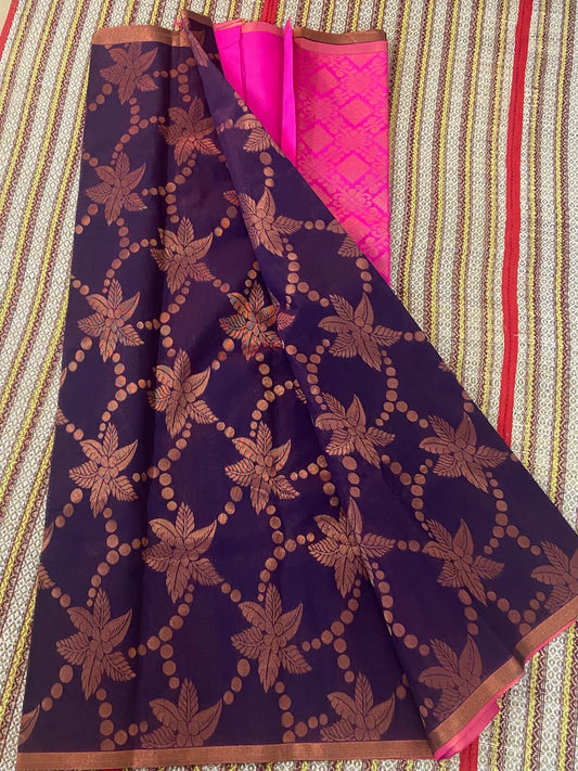 Silk Cotton - Purple and Pink