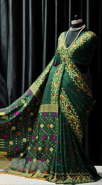 Jamdani - Green Multicolor
