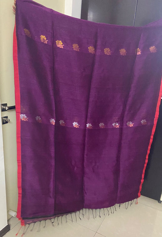 Linen - Purple and Red