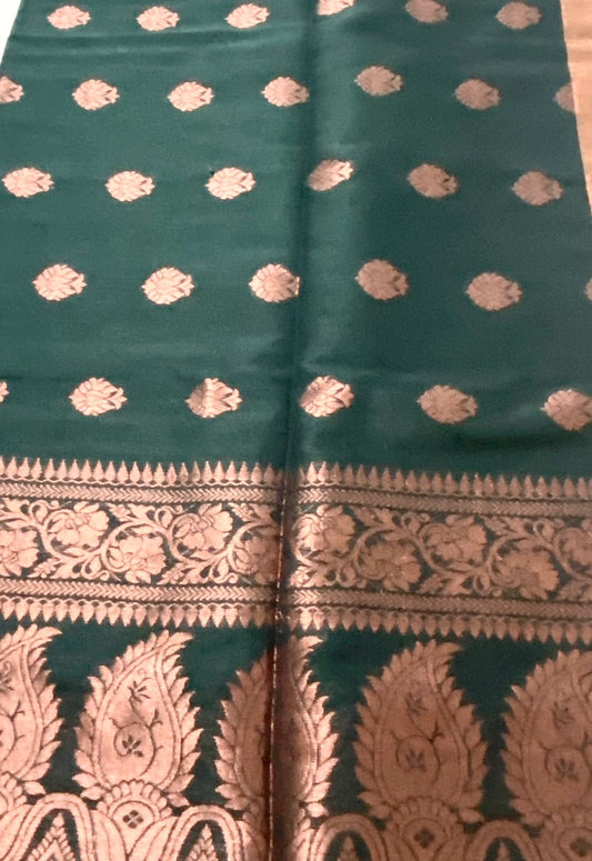 Linen - Bottle Green and Rose Gold