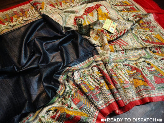 Ghicha Tussar - Black