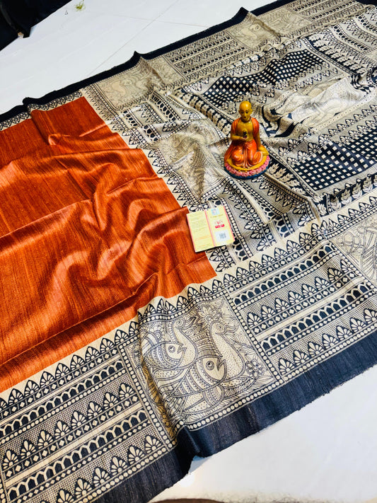 Ghicha Tussar - Orange