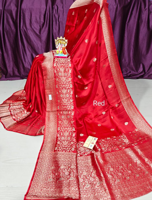 Mashru Silk - Red