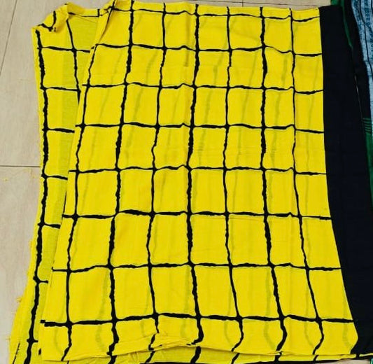 Cotton Designer - Yellow Check