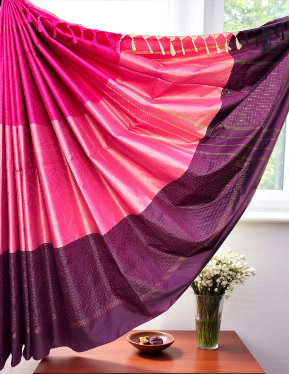 Tri Colored Silk - Red