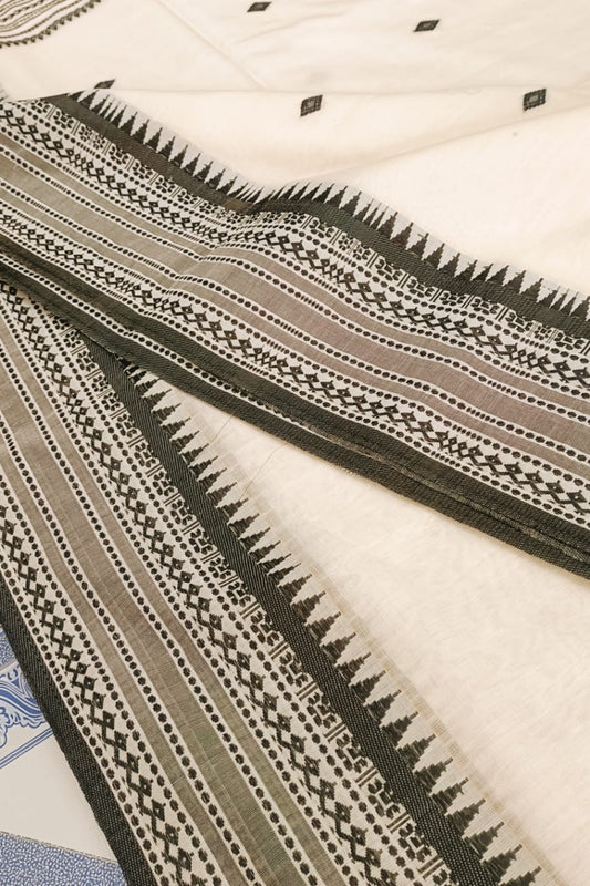 (Copy) Khadi Cotton Designer - Black and  Grey
