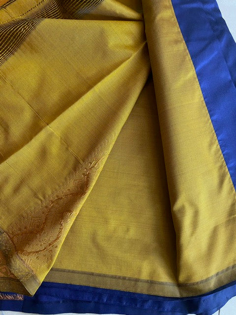 Soft Silk - Navy Blue and Mustard Yellow
