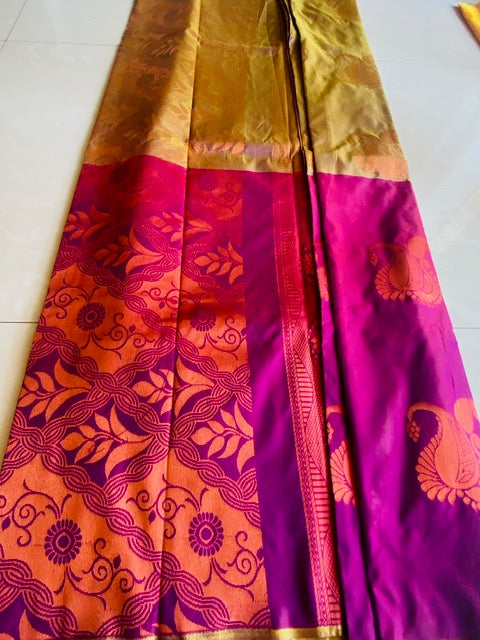 Soft Silk - Wine and Gold