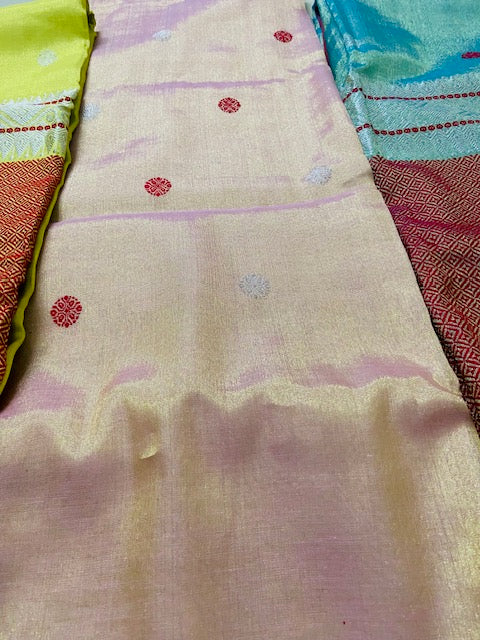 Silk Tissue - Pink and Gold