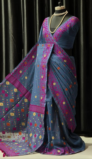 Jamdani - Grey Multicolor
