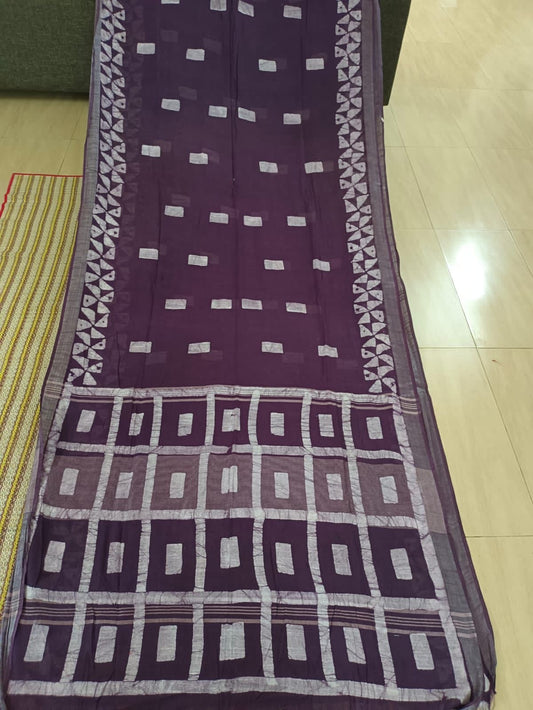 Linen - Batik - Wine