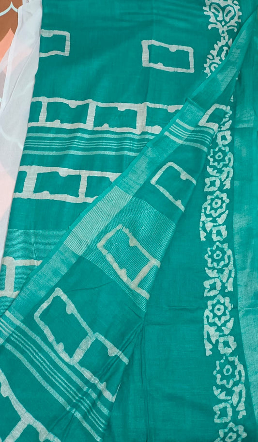Linen - Batik - Turqoise