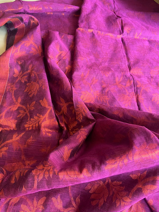 Jamdani - Pink and Orange